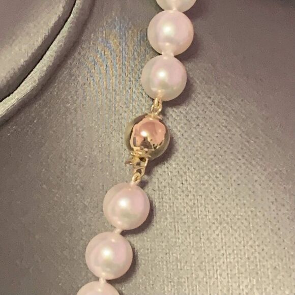 Akoya Pearl Necklace 14k Yellow Gold 8.5 mm 16" Certified $3,950 111841 - Picture 3 of 9